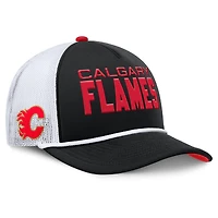 Men's Fanatics Black/White Calgary Flames Authentic Pro Rink A-Frame Adjustable Hat
