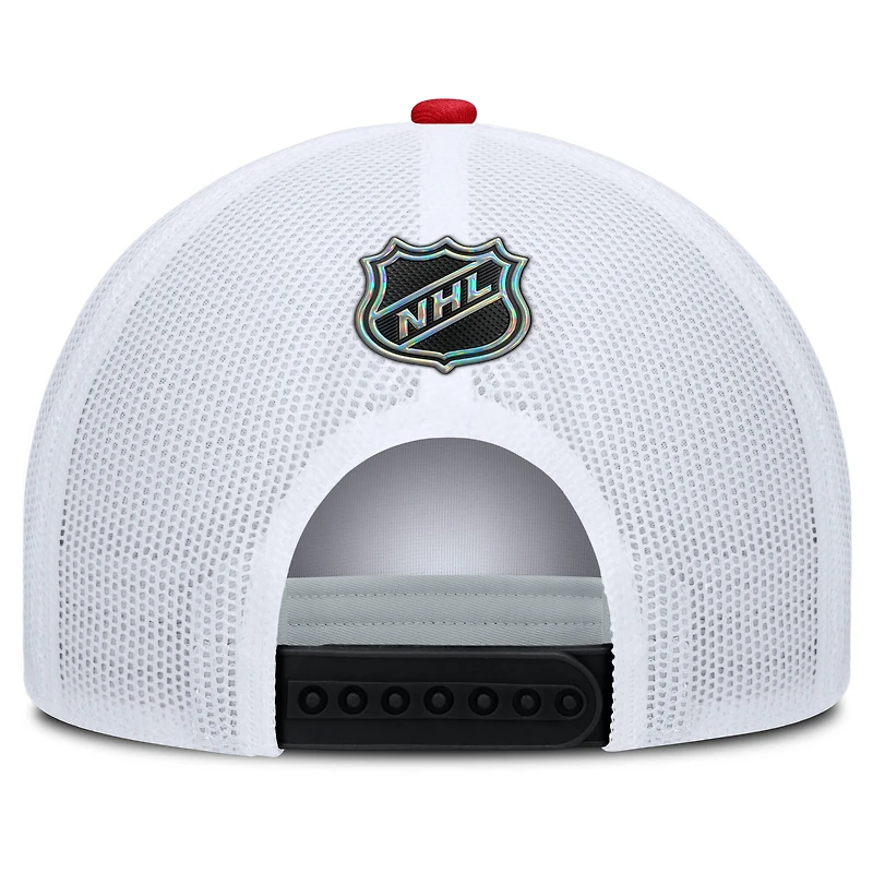 Casquette ajustable en forme de A authentique Pro Rink des Flames de Calgary pour homme, noire et blanche, Fanatics