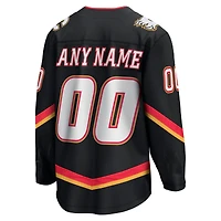 Maillot personnalisé Alternate Breakaway noir des Flames de Calgary pour hommes