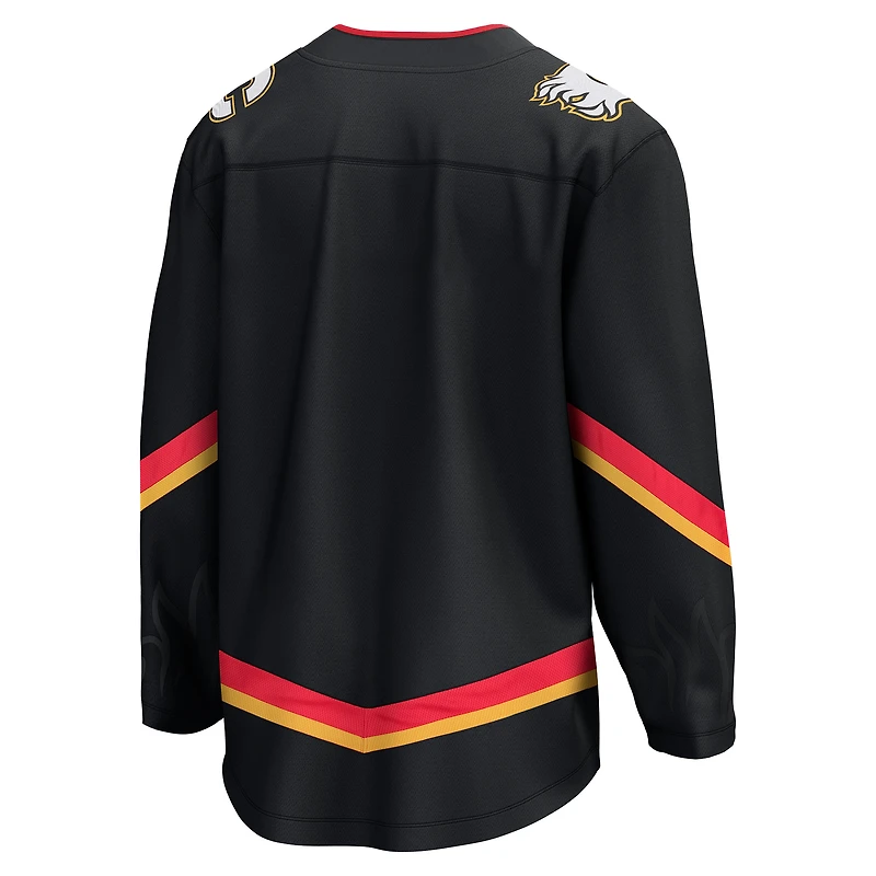Fanatics pour hommes, noirs, Flames de Calgary - Maillot Alternate Premier Breakaway