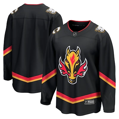 Fanatics pour hommes, noirs, Flames de Calgary - Maillot Alternate Premier Breakaway