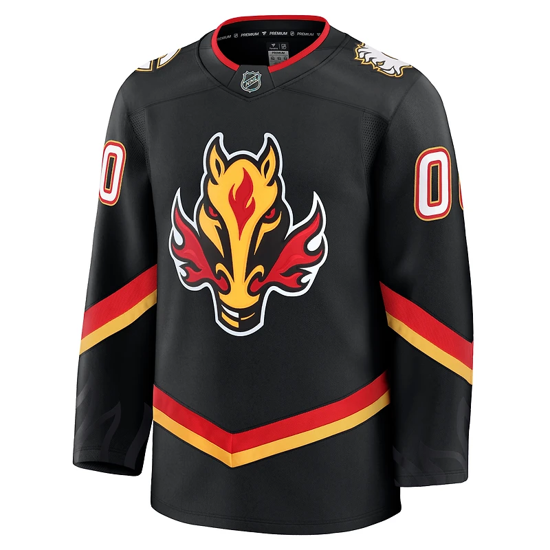 Men's Fanatics White Calgary Flames Away Premium Custom Jersey