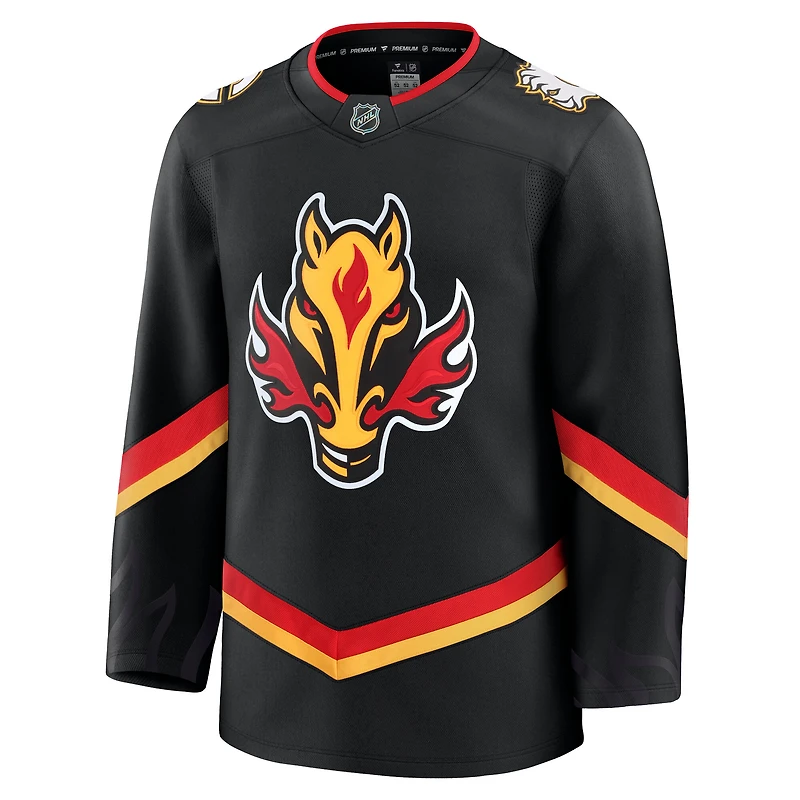 Maillot de remplacement noir Fanatics Calgary Flames Premium pour homme
