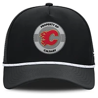 Men's Fanatics Black Calgary Flames Authentic Pro Rink Adjustable Hat