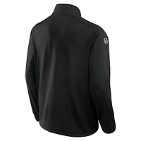 Men's Fanatics  Black Calgary Flames Authentic Pro Rink Lightweight Quarter-Zip Sweatshirt