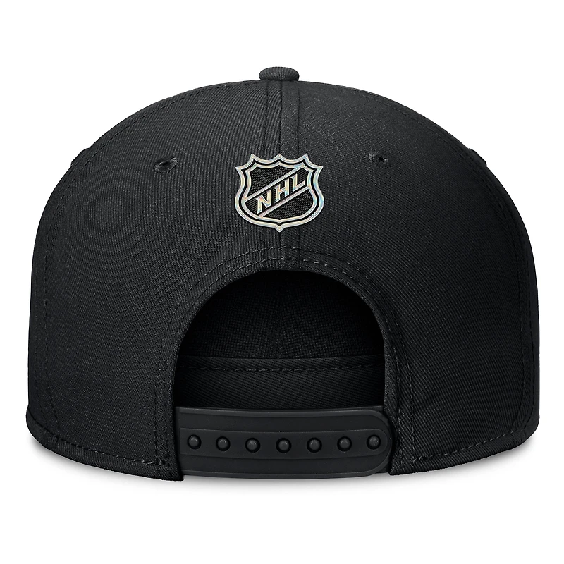 Men's Fanatics Black Calgary Flames Authentic Pro Rink Team Code Snapback Hat