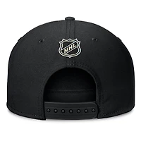 Men's Fanatics Black Calgary Flames Authentic Pro Rink Team Code Snapback Hat