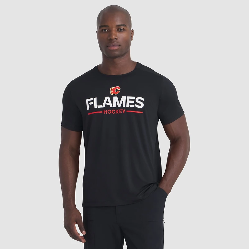 Men's Fanatics Black Calgary Flames Authentic Pro Rink Tech T-Shirt