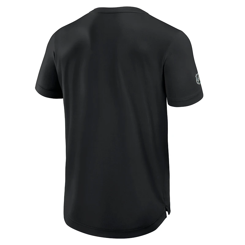 Men's Fanatics Black Calgary Flames Authentic Pro Rink Tech T-Shirt