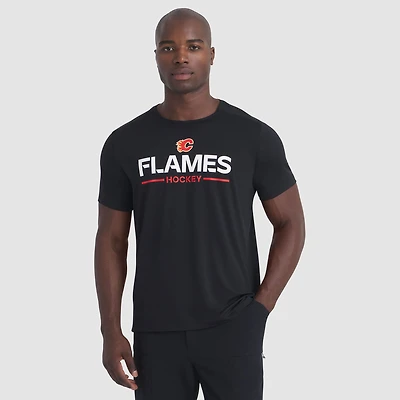 Men's Fanatics Black Calgary Flames Authentic Pro Rink Tech T-Shirt