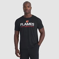 T-shirt technique authentique Pro Rink noir Fanatics des Flames de Calgary pour homme