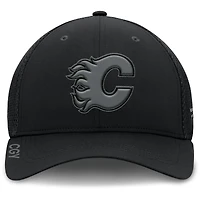 Men's Fanatics Black Calgary Flames Authentic Pro Road Flex Hat