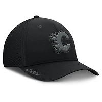 Men's Fanatics Black Calgary Flames Authentic Pro Road Flex Hat