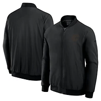 Men's Fanatics Black Calgary Flames Authentic Pro Road Lightweight Full-Zip Bomber Jacket