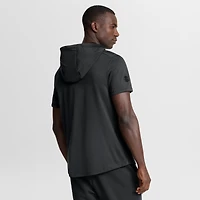 Sweat à capuche manches courtes Fanatics noir authentique des Flames de Calgary pour homme