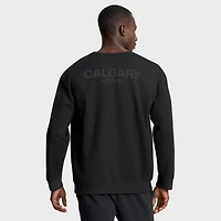 Sweat-shirt Fanatics noir authentique Pro Road Tri-Blend des Flames de Calgary pour homme