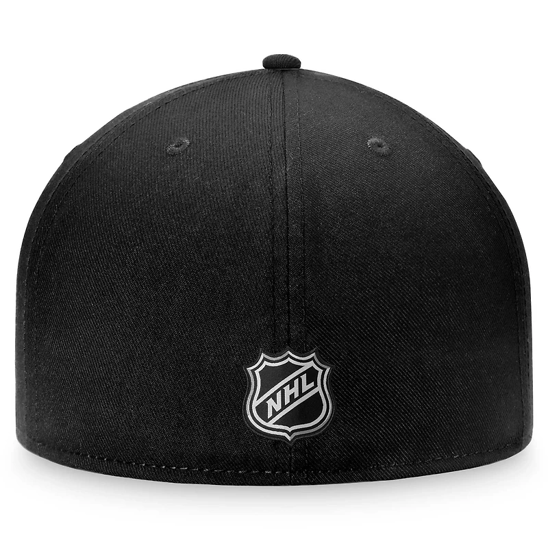 Casquette ajustée noire avec logo principal des Flames de Calgary Fanatics pour hommes