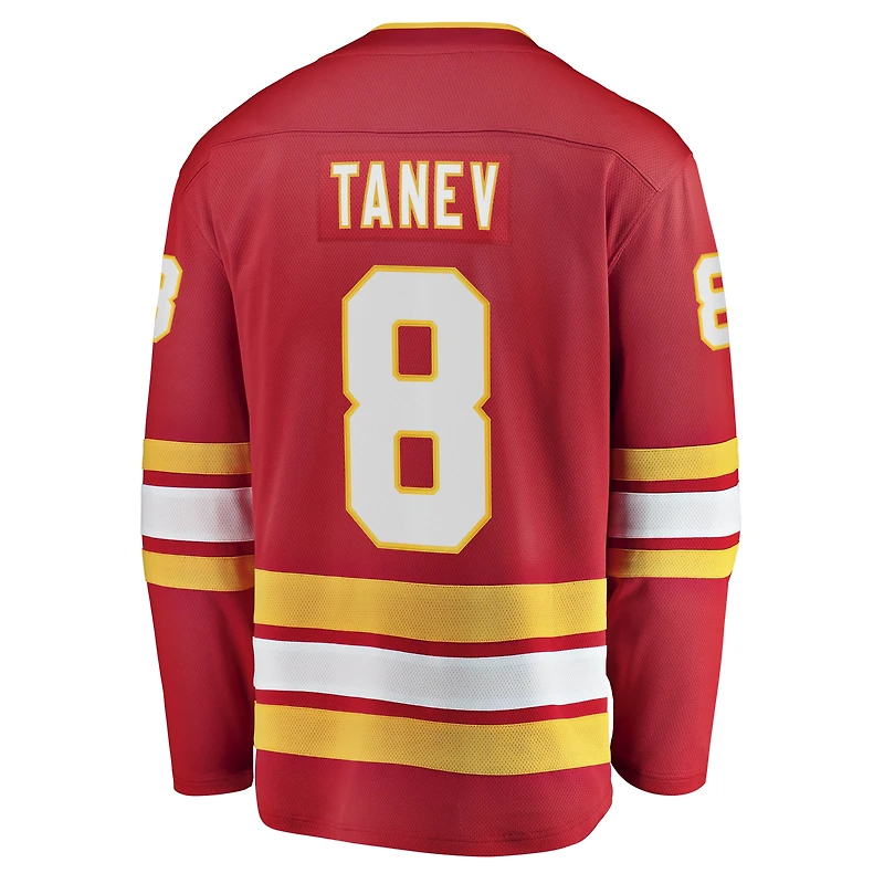 Fanatiques masculins de marque Christopher Tanev Red Calgary Flames Home Breakaway - Maillot joueur