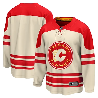 Maillot personnalisé Fanatics Cream Calgary Flames 2023 NHL Heritage Classic Premier Breakaway pour hommes