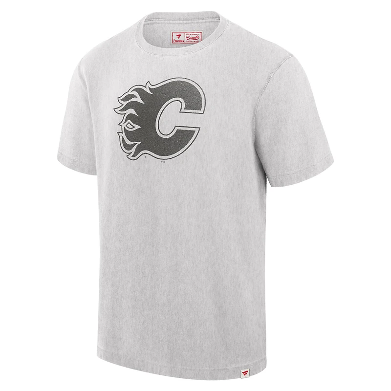 Men's Fanatics Cream Calgary Flames Made Canada T-Shirt