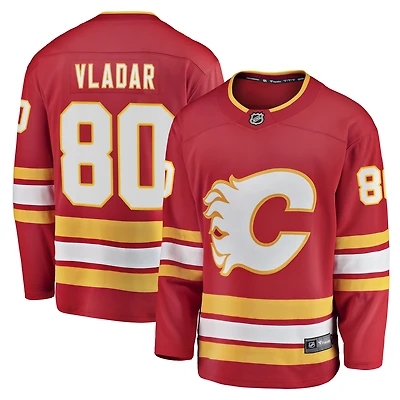 Men's Fanatics Daniel Vladar Red Calgary Flames Home Breakaway Player - Jersey
