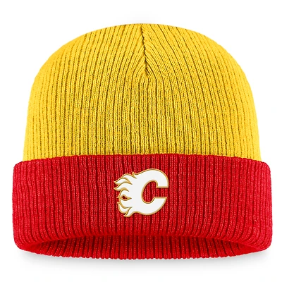 Bonnet à revers Fanatics Gold Calgary Flames Vintage Heritage pour homme