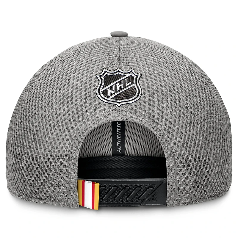 Men's Fanatics Gray Calgary Flames Authentic Pro Home Ice Trucker Adjustable Hat