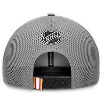 Men's Fanatics Gray Calgary Flames Authentic Pro Home Ice Trucker Adjustable Hat