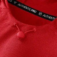 Men's Fanatics Heather Red Calgary Flames Authentic Pro Rink Raglan Pullover Hoodie