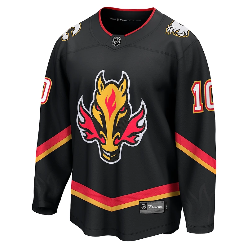 Men's Fanatics Jonathan Huberdeau Black Calgary Flames Alternate Breakaway Jersey