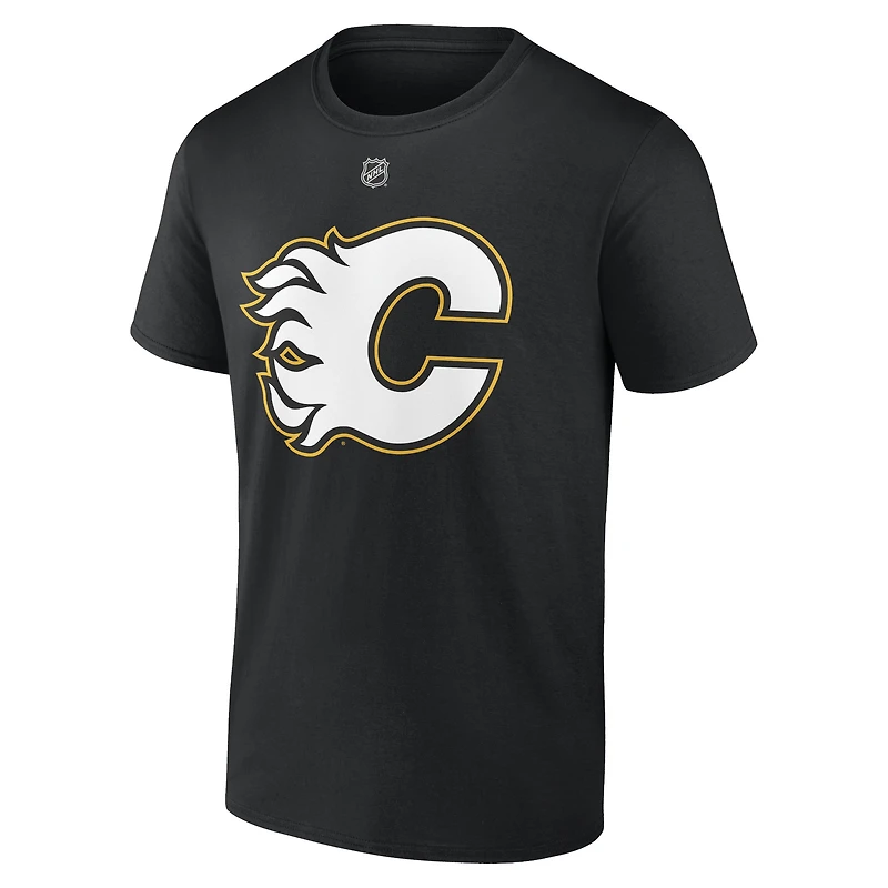 Men's Fanatics Jonathan Huberdeau Black Calgary Flames Special Edition 2.0 - Name & Number T-Shirt