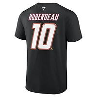 T-shirt Fanatics Jonathan Huberdeau noir Calgary Flames Édition Spéciale 2.0 pour homme - Nom et numéro