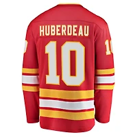 Fanatiques pour hommes Jonathan Huberdeau rouge échappée à domicile des Flames de Calgary - Maillot joueur