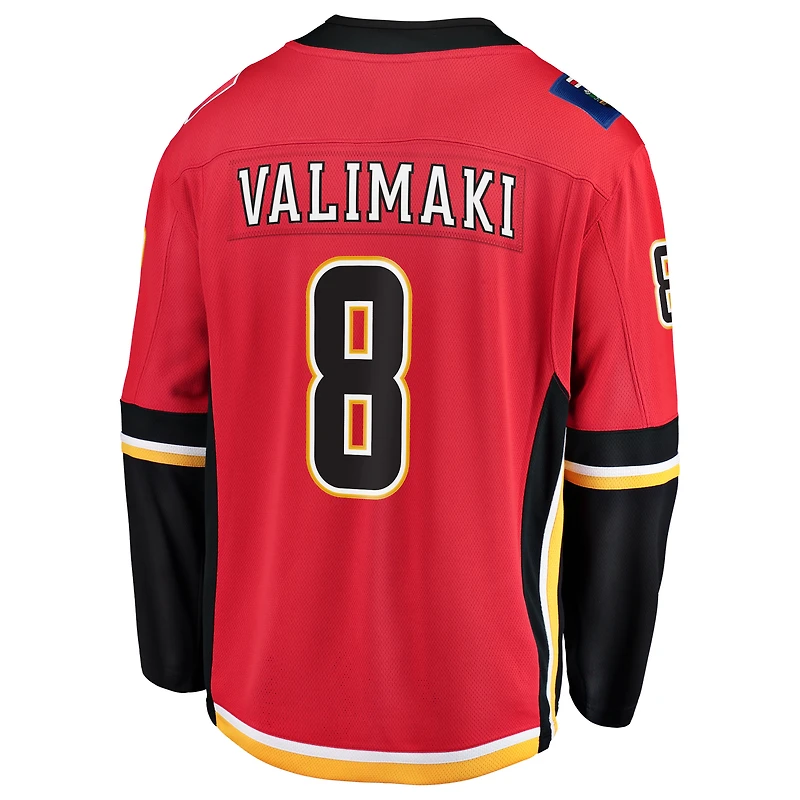 Men's Fanatics Juuso Valimaki Red Calgary Flames Home Breakaway - Player Jersey