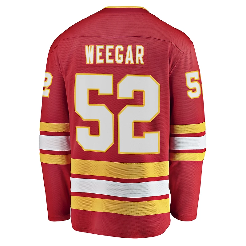 Men's Fanatics MacKenzie Weegar Red Calgary Flames Home Breakaway Player - Jersey