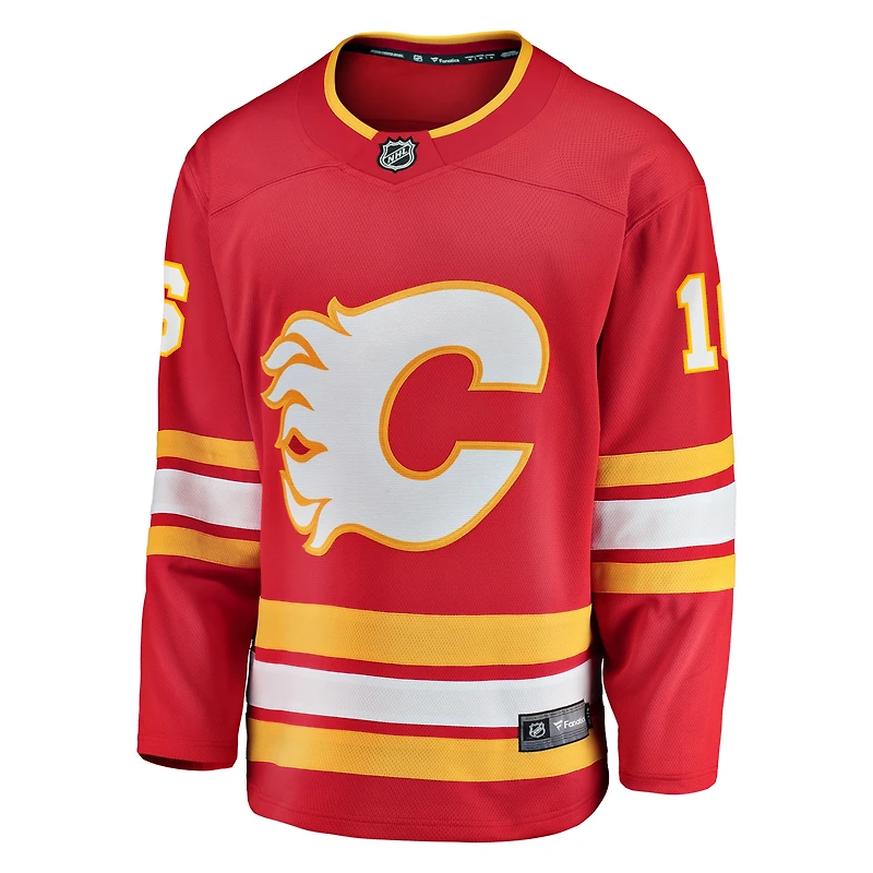 Maillot Morgan Frost rouge pour homme des Flames de Calgary, équipe à domicile, Breakaway