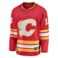 Maillot Morgan Frost rouge pour homme des Flames de Calgary, équipe à domicile, Breakaway