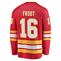 Maillot Morgan Frost rouge pour homme des Flames de Calgary, équipe à domicile, Breakaway