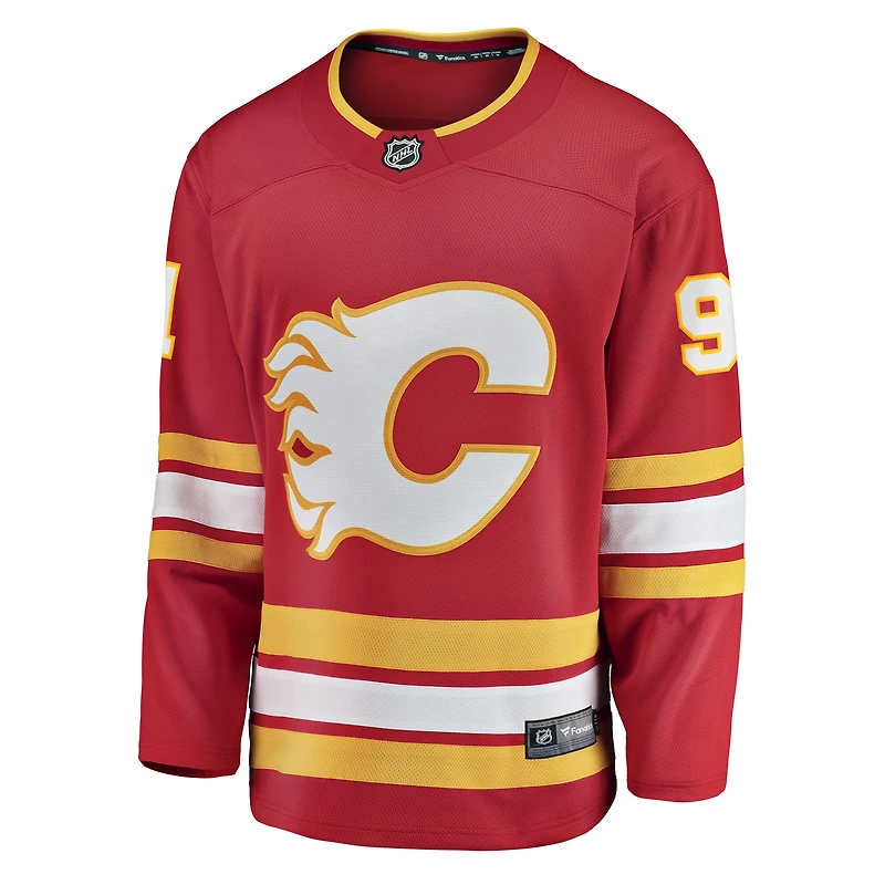 Maillot de joueur échappé à domicile Fanatics Nazem Kadri des Flames Calgary, rouge, pour hommes