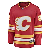 Maillot de joueur échappé à domicile Fanatics Nazem Kadri des Flames Calgary, rouge, pour hommes