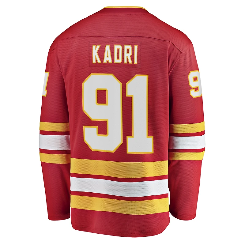 Fanatics pour hommes Nazem Kadri, joueur échappé à domicile des Flames de Calgary, rouge - Maillot