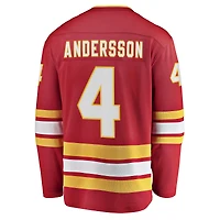 Fanatics pour hommes Rasmus Andersson, joueur échappé à domicile des Flames de Calgary, rouge - Maillot