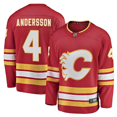 Men's Fanatics Rasmus Andersson Red Calgary Flames Home Breakaway Player - Jersey