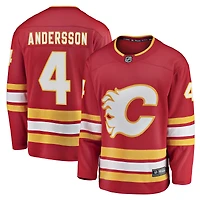 Fanatics pour hommes Rasmus Andersson, joueur échappé à domicile des Flames de Calgary, rouge - Maillot