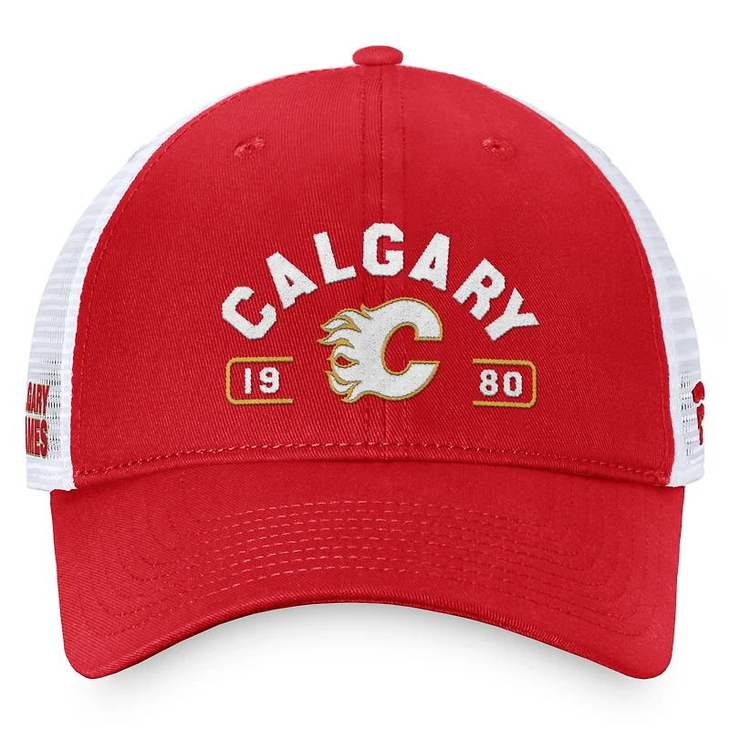 Casquette réglable Fanatics rouge/blanc des Flames de Calgary pour hommes