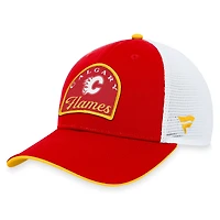 Men's Fanatics Red/White Calgary Flames Fundamental Adjustable Hat