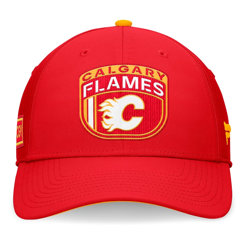 Casquette flexible de repêchage la LNH 2024 des Flames Calgary Fanatics pour hommes, rouge