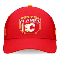Casquette flexible de repêchage la LNH 2024 des Flames Calgary Fanatics pour hommes, rouge