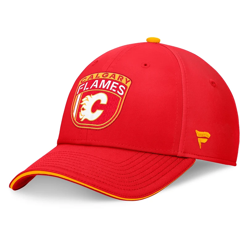 Casquette flexible de repêchage la LNH 2024 des Flames Calgary Fanatics pour hommes, rouge