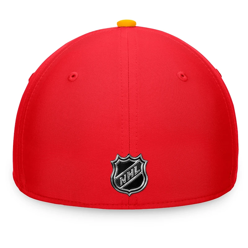Casquette flexible de repêchage la LNH 2024 des Flames Calgary Fanatics pour hommes, rouge